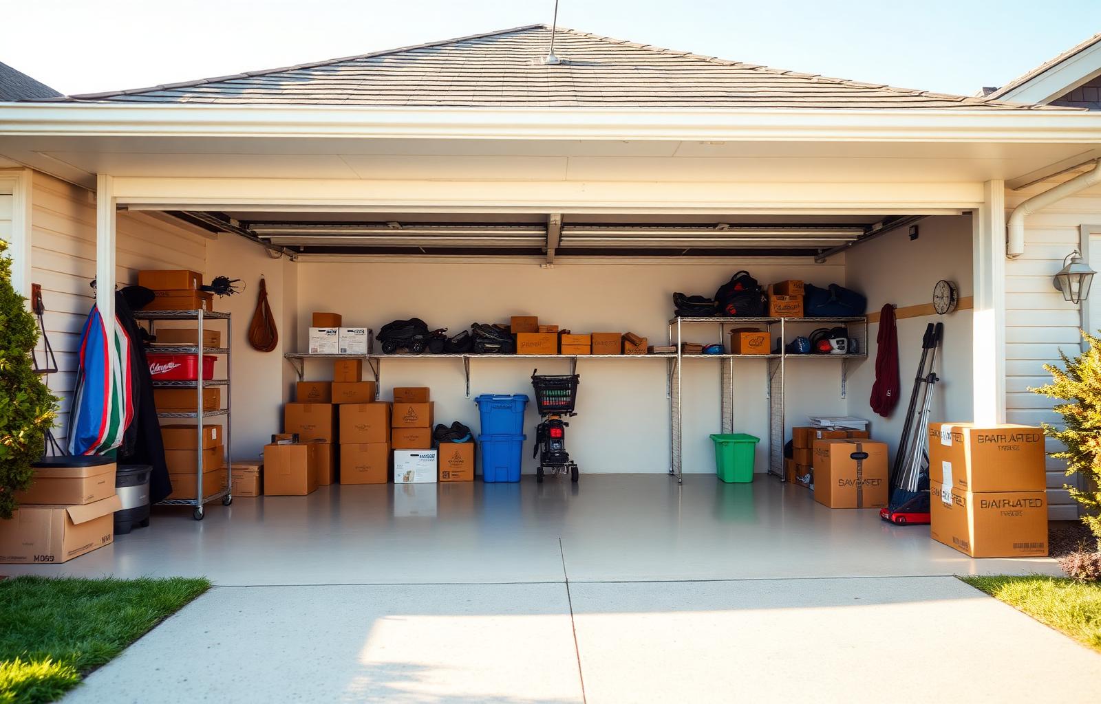 Modern residential garage storage